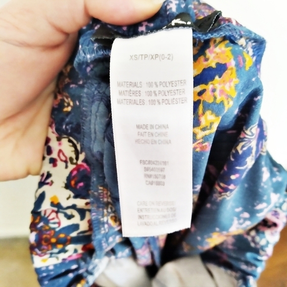 Mark Blue and Pink Lightweight Boho Print Wide Leg Pants Size XS - Picture 6 of 7